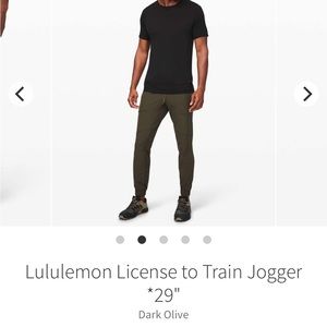 Lululemon License to Train Jogger *29"
Dark Olive
Size Small
